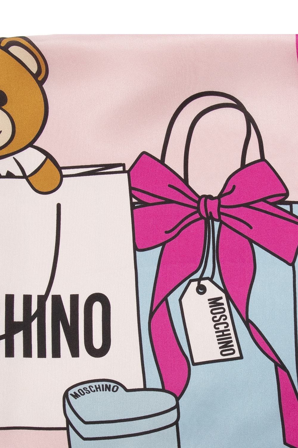 Moschino Silk scarf with logo